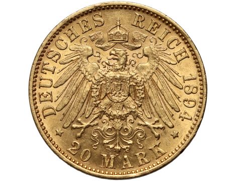4318. Niemcy, Saksonia, Albert, 20 marek 1894 E, Muldenhutten - 2