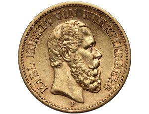 4322. Niemcy, Wirtembergia, Karol I, 20 marek 1873 F, Stuttgart