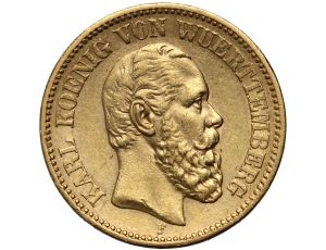 4323. Niemcy, Wirtembergia, Karol I, 20 marek 1874 F, Stuttgart