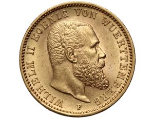 4324. Niemcy, Wirtembergia, Wilhelm II, 20 marek 1897 F, Stuttgart