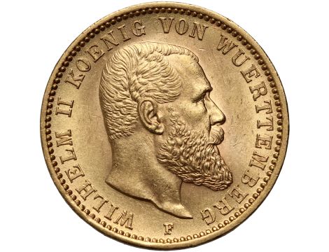 4324. Niemcy, Wirtembergia, Wilhelm II, 20 marek 1897 F, Stuttgart
