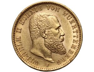 4325. Niemcy, Wirtembergia, Wilhelm II, 20 marek 1900 F, Stuttgart