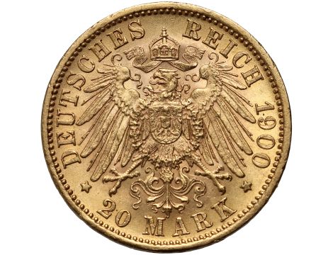 4325. Niemcy, Wirtembergia, Wilhelm II, 20 marek 1900 F, Stuttgart - 2