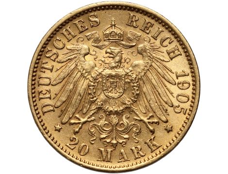 4326. Niemcy, Wirtembergia, Wilhelm II, 20 marek 1905 F, Stuttgart - 2