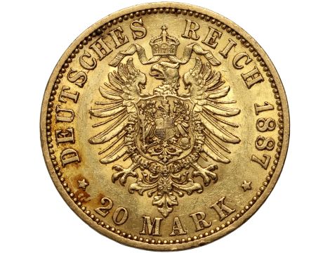 4333. Niemcy, Prusy, Wilhelm I, 20 marek 1887 A, Berlin - 2