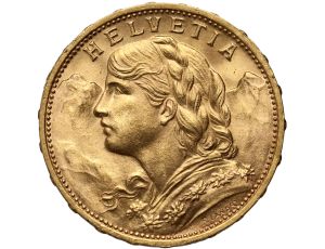 4334. Szwajcaria, 20 franków 1930, Helvetia Vreneli