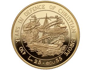 4335. Malta, 25 lirów 1993, 430 lat w obronie chrześcijańskiej Europy