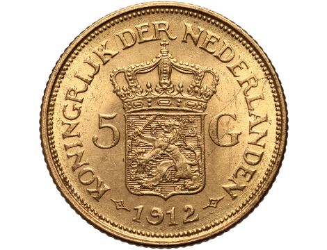 4338. Holandia, Wilhelmina, 5 guldenów 1912 - 2