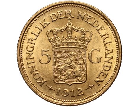 4340. Holandia, Wilhelmina, 5 guldenów 1912 - 2