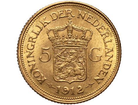 4343. Holandia, Wilhelmina, 5 guldenów 1912 - 2