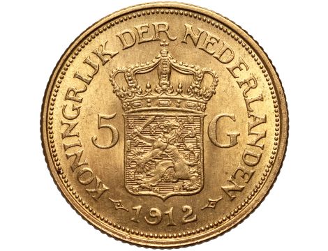 4344. Holandia, Wilhelmina, 5 guldenów 1912 - 2