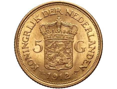 4345. Holandia, Wilhelmina, 5 guldenów 1912 - 2