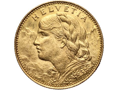 4350. Szwajcaria, 10 franków 1922