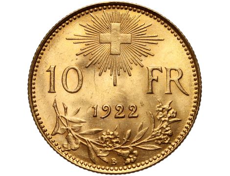 4351. Szwajcaria, 10 franków 1922 - 2