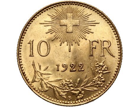 4353. Szwajcaria, 10 franków 1922 - 2