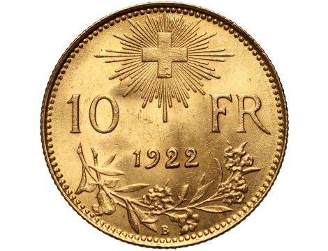 4356. Szwajcaria, 10 franków 1922 - 2