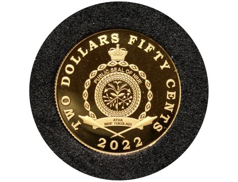 4359. Niue, 2 dolary 50 centów 2022, Bielik - 0,5 g Au999 - 2