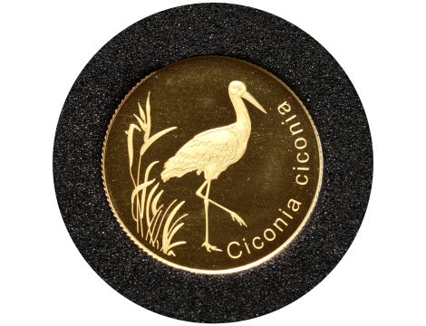 4360. Niue, 2 dolary 50 centów 2022, Bocian - 0,5 g Au999