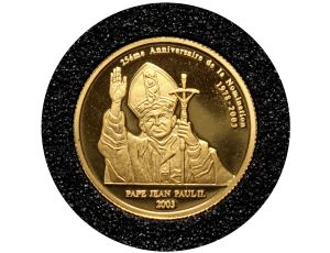 4361. Kongo, 20 franków 2003, 25 lat pontyfikatu Jana Pawła II, 1/25 uncji