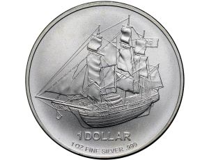 Srebrna moneta Wyspy Cooka HMS Bounty 1 uncja