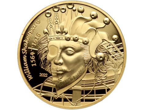 Francja, 50 euro 2022, William Shakespeare, 1/4 uncji złota - 2