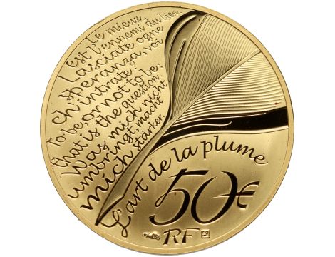 Francja, 50 euro 2022, William Shakespeare, 1/4 uncji złota - 3