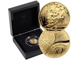 Francja, 50 euro 2022, William Shakespeare, 1/4 uncji złota
