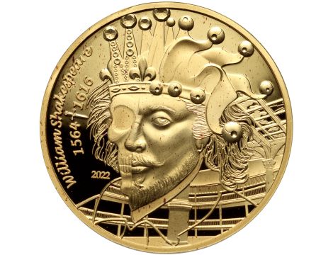 Francja, 50 euro 2022, William Shakespeare, 1/4 uncji złota - 2