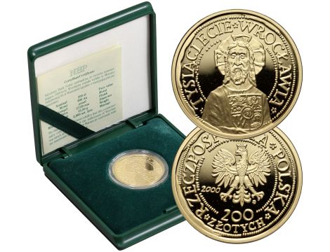 Polska, 200 złotych 2000, Tysiąclecie Wrocławia