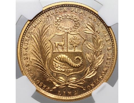 Peru, 50 soli 1965, NGC MS66 - 3