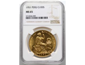 Peru, 100 soli 1951, NGC MS65