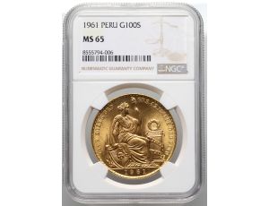 Peru, 100 soli 1961, NGC MS65