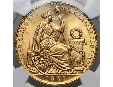 Peru, 100 soli 1961, NGC MS65 - 2