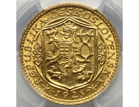 Czechosłowacja, dukat 1925, PCGS MS63 - 3