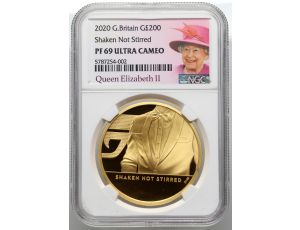 Wielka Brytania, 200 funtów 2020, James Bond, NGC PF69 Ultra Cameo, 2 uncje złota