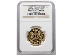 Polska, 200 złotych 1996, 1000-lecie Gdańska, NGC PF69 Ultra Cameo
