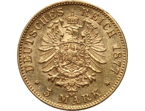 Niemcy, Bawaria, Ludwik II, 5 marek 1877 D, Monachium - 2