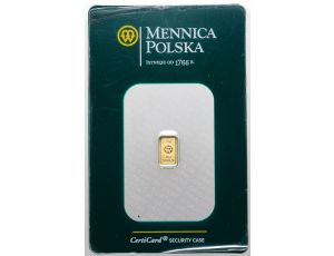 Sztabka złota 1 g Mennica Polska