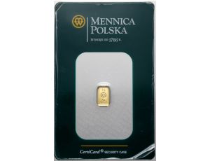 Sztabka złota 1 g Mennica Polska
