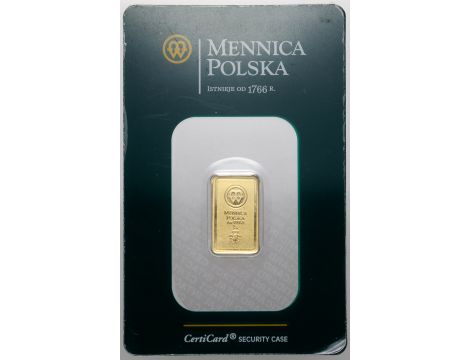 Sztabka złota 2 g Mennica Polska