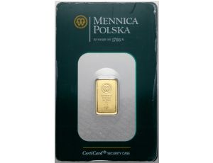 Sztabka złota 2 g Mennica Polska