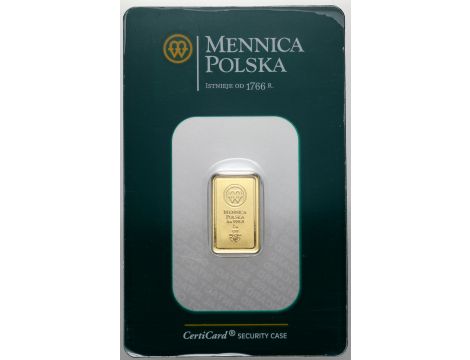 Sztabka złota 2 g Mennica Polska
