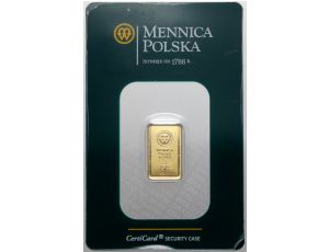 Sztabka złota 2 g Mennica Polska