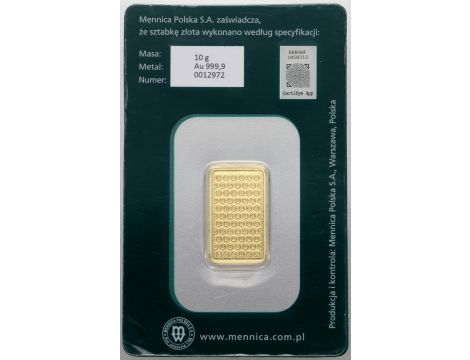 Sztabka złota 10 g Mennica Polska - 2
