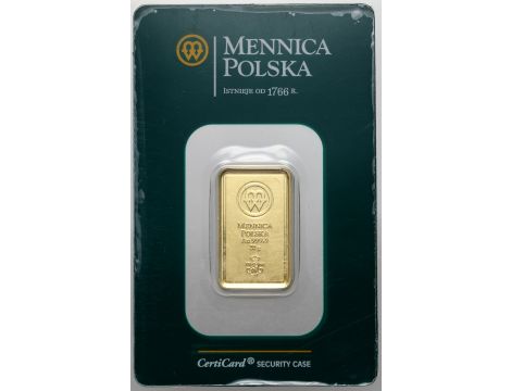 Sztabka złota 20 g Mennica Polska