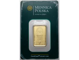 Sztabka złota 1 oz Mennica Polska