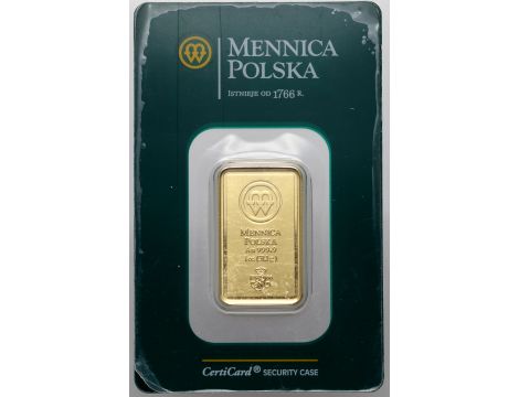 Sztabka złota 1 oz Mennica Polska