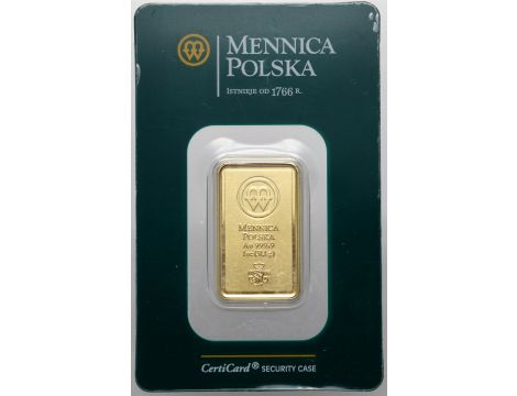 Sztabka złota 1 oz Mennica Polska