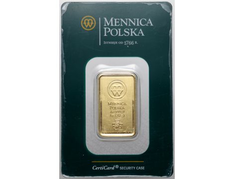 Sztabka złota 1 oz Mennica Polska