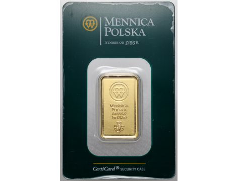 Sztabka złota 1 oz Mennica Polska
